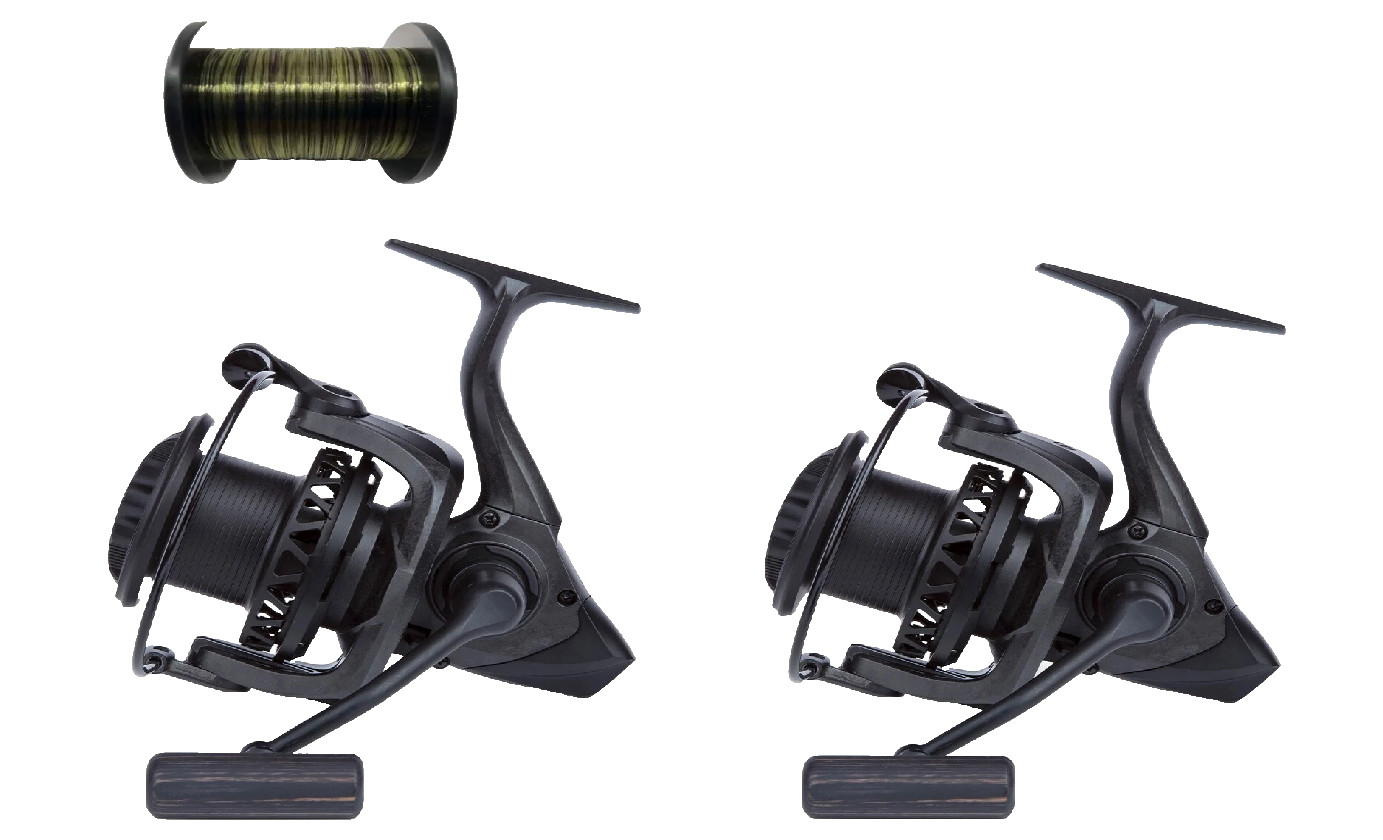 2 X SONIK Xtractor+ 5000 Carbon Quick Drag Carp Fishing Reel +FREE SPOOL 15 LB