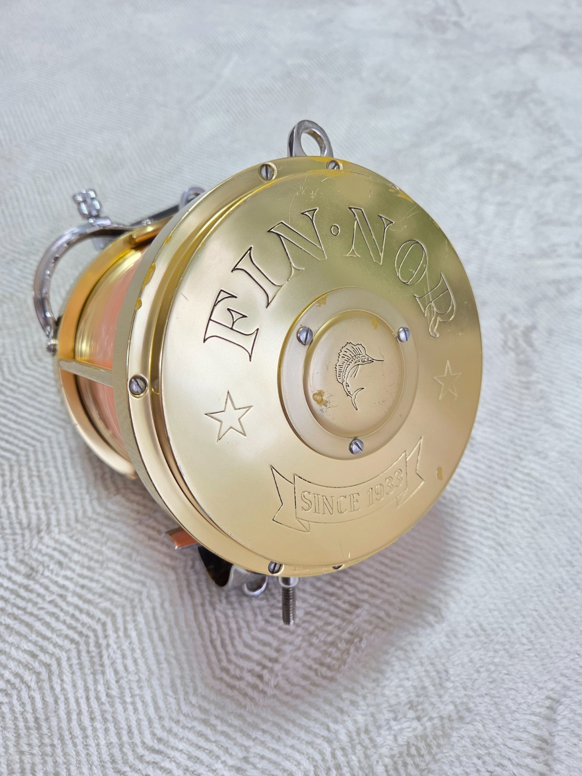 Fin Nor 12/0 2-Speed Trolling Big Game Fishing Reel Vintage Marlin Tuna 2348