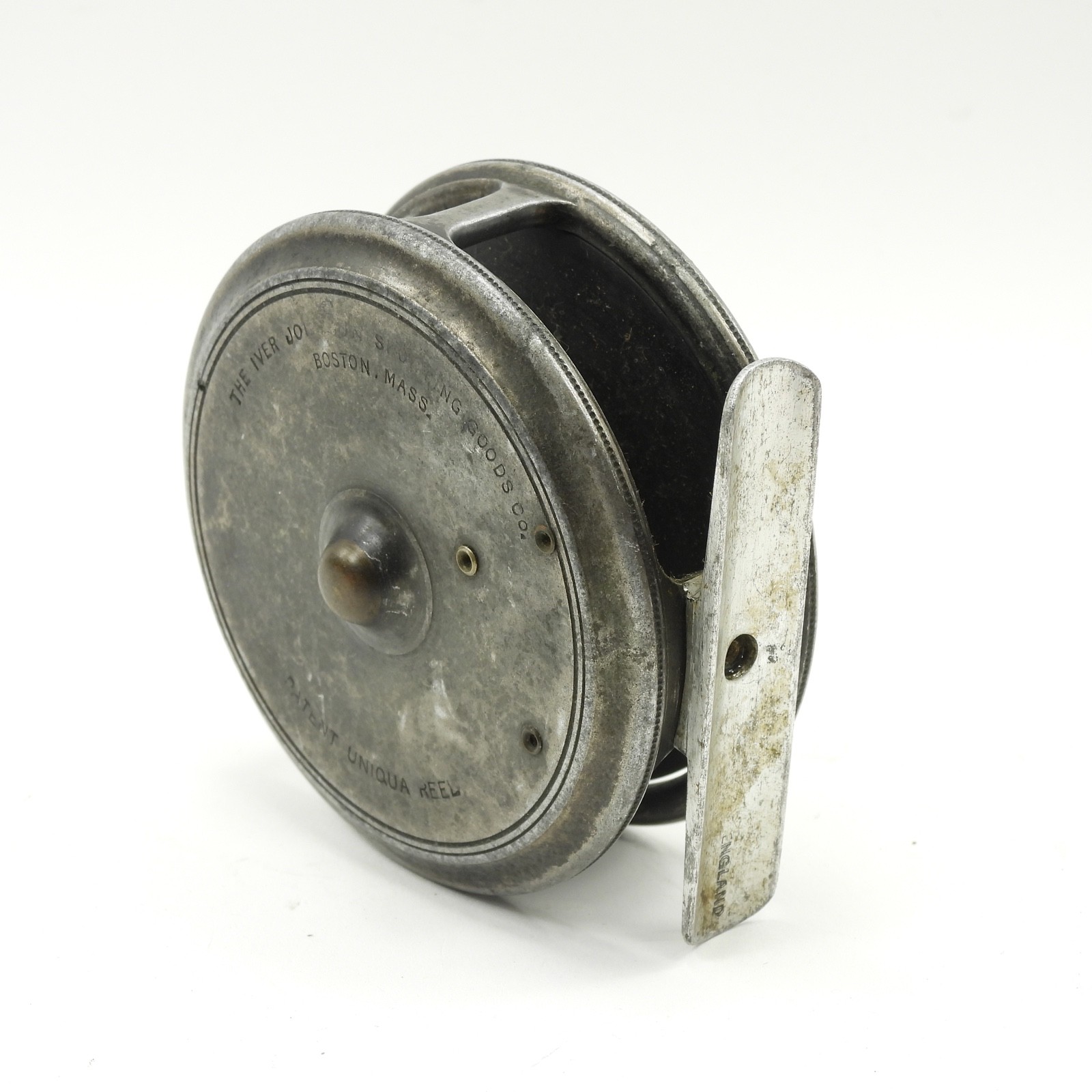 Hardy „Uniqua“ Fly Fishing Reel. 2 7/8″. Iver Johnson Sporting Goods.
