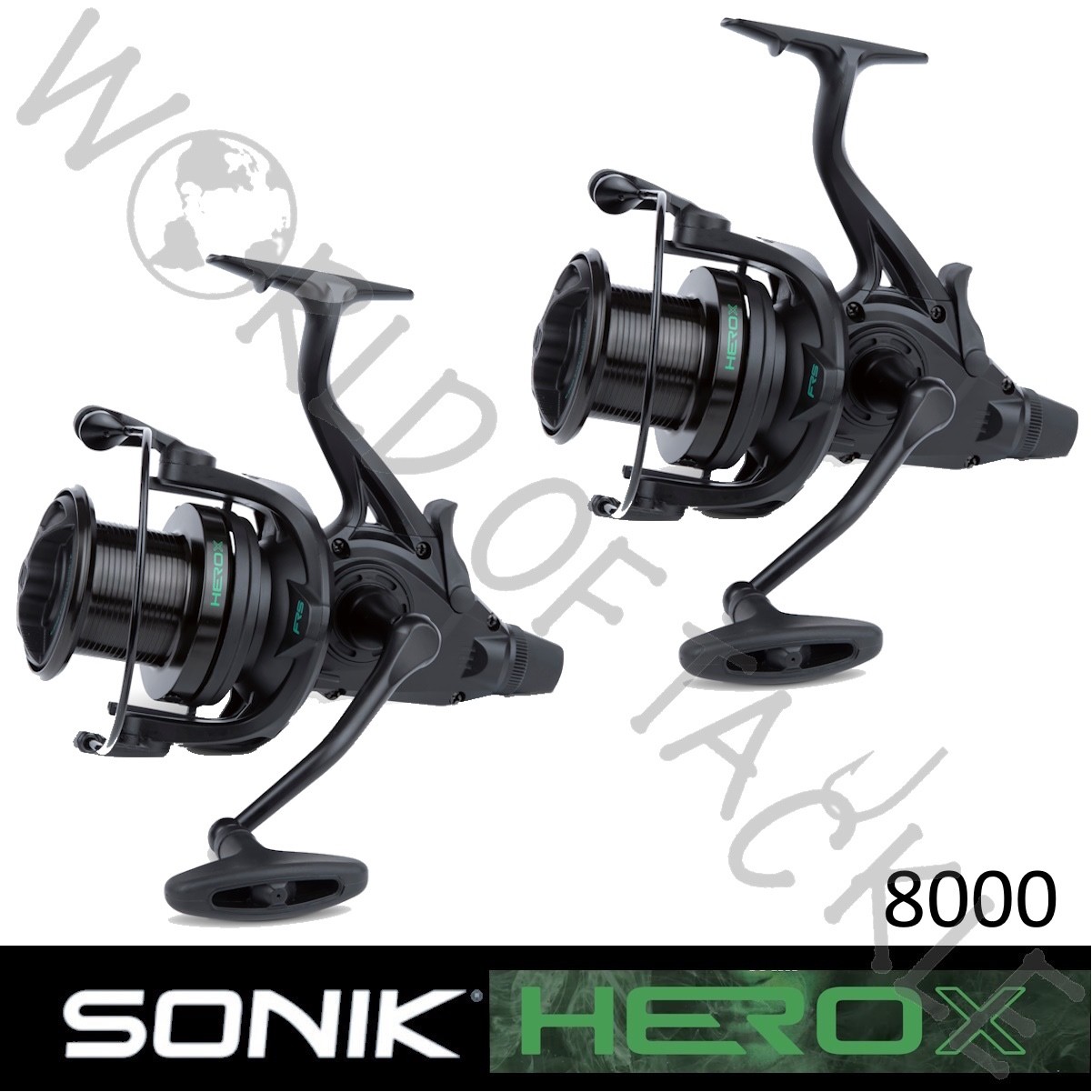 2 x SONIK Hero X 8000 FRS Reel Freespool Big Pit Reel Carp Coarse Pike Fishing