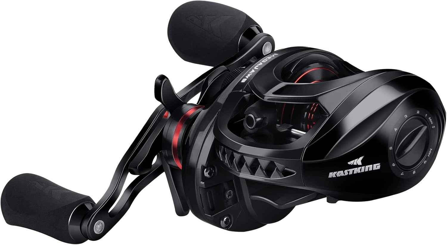 MegaJaws Elite Baitcasting Fishing Reel, New AutoMag Dual Braking System, Onl…