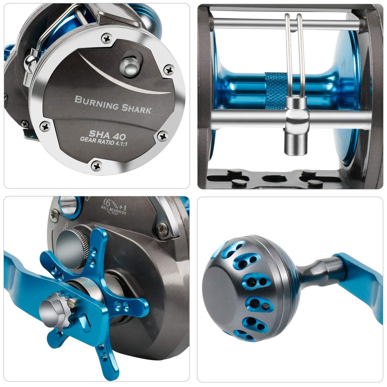 Trolling Reel Saltwater Level Wind Reels, Drag Reels Boat Fishing Ocean Fishi…