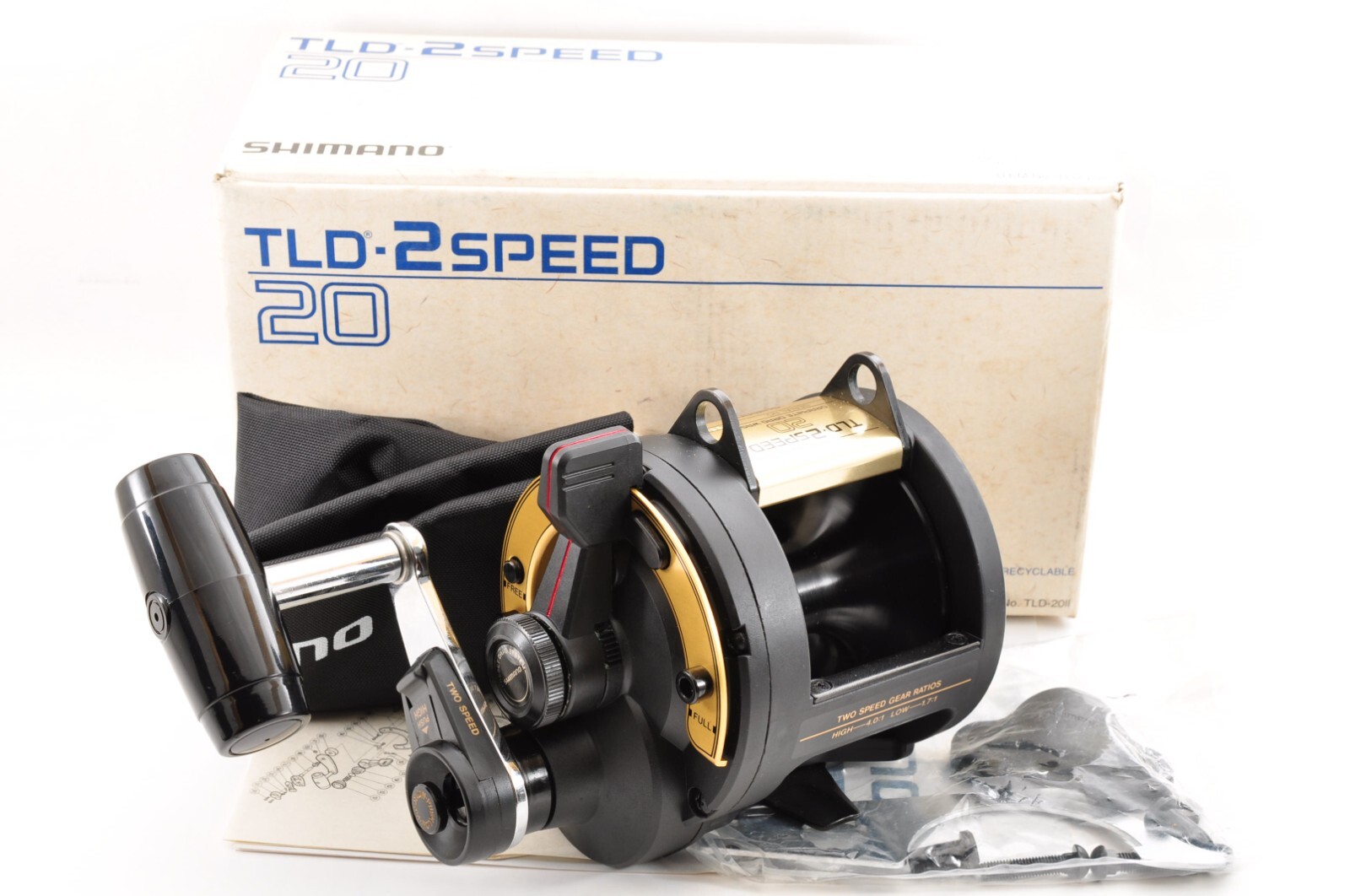 Shimano TDL 2Speed 20 4:1/1.7:1 986g Manual Used Baitcast Reel Fishing From Japa
