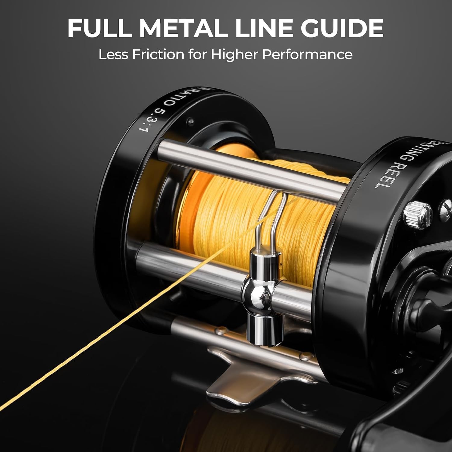 Rover Round Baitcasting Fishing Reel, Perfect Conventional Reel for Catfish, …