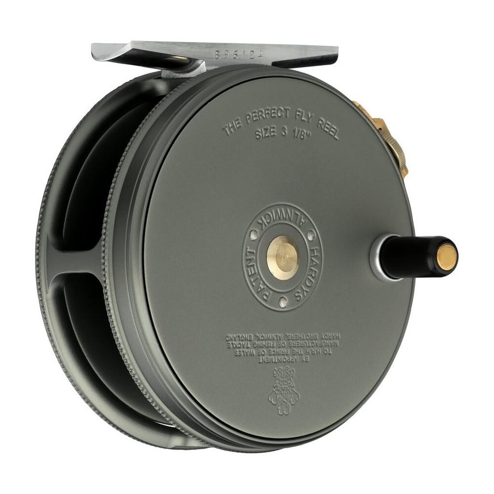 NEW HARDY 1912 PERFECT 3 1/8″ FLY REEL RHW – 4/5 WEIGHT – RED AGATE LINE GUARD