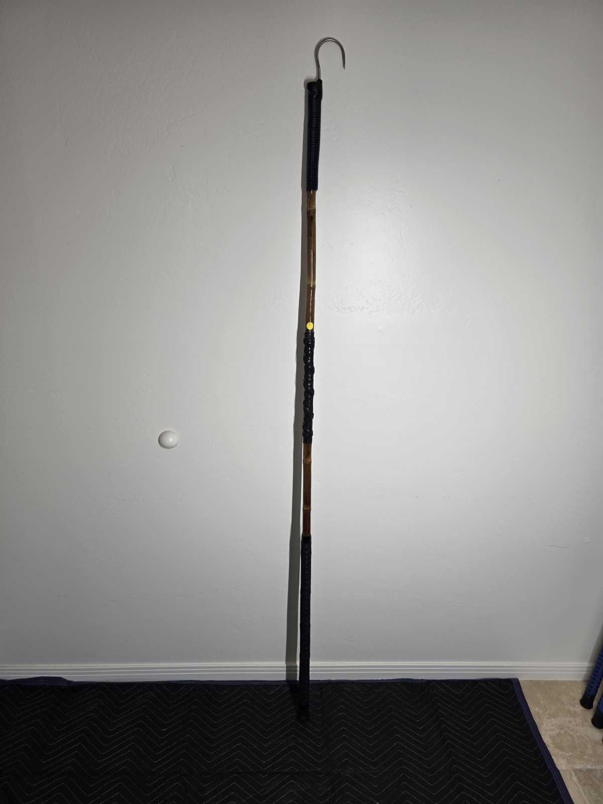 6′ CUSTOM FISHING GAFF, 2.5″ TITANIUM(Gr5) HOOK, CUSTOM WRAPPED GRIPS