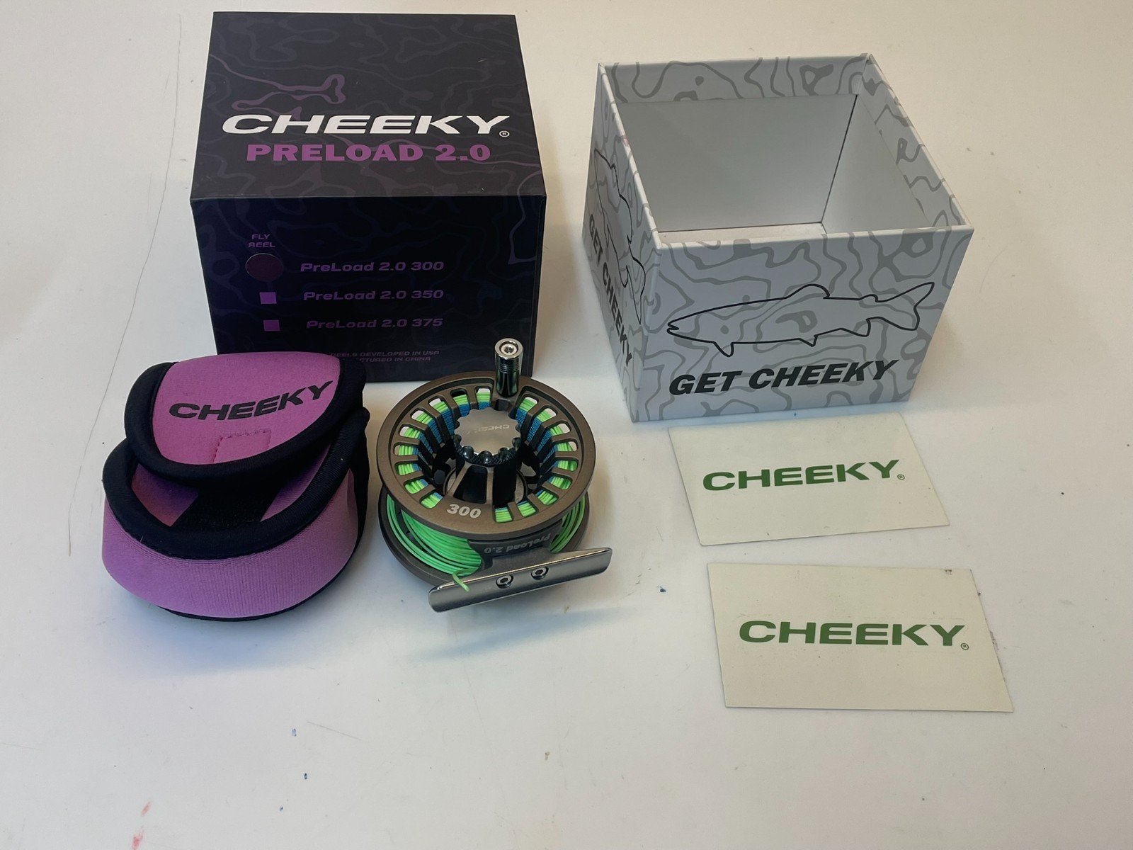 r01- Cheeky PreLoad 2.0 300 2-4wt Fishing Reel w/ Fly Line – NEW