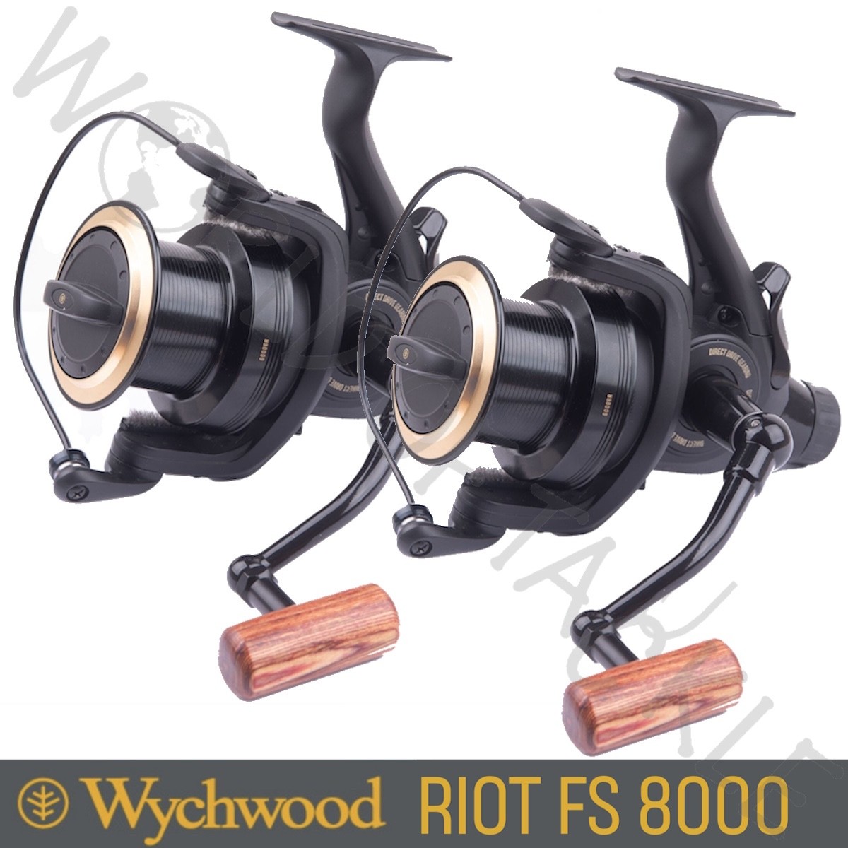 Wychwood Riot FS8000 x2 FreeSpool Carp Coarse Fishing Reel FS