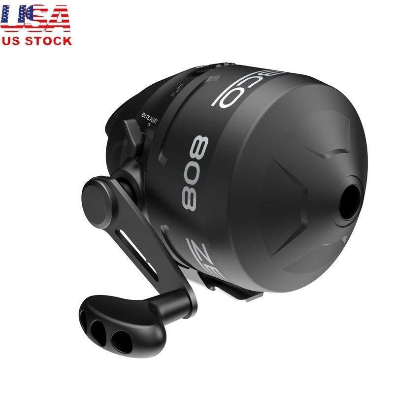 Durable Spincast Reel 80 Size Heavy-Duty W/ Bite Alert Smooth Performance New