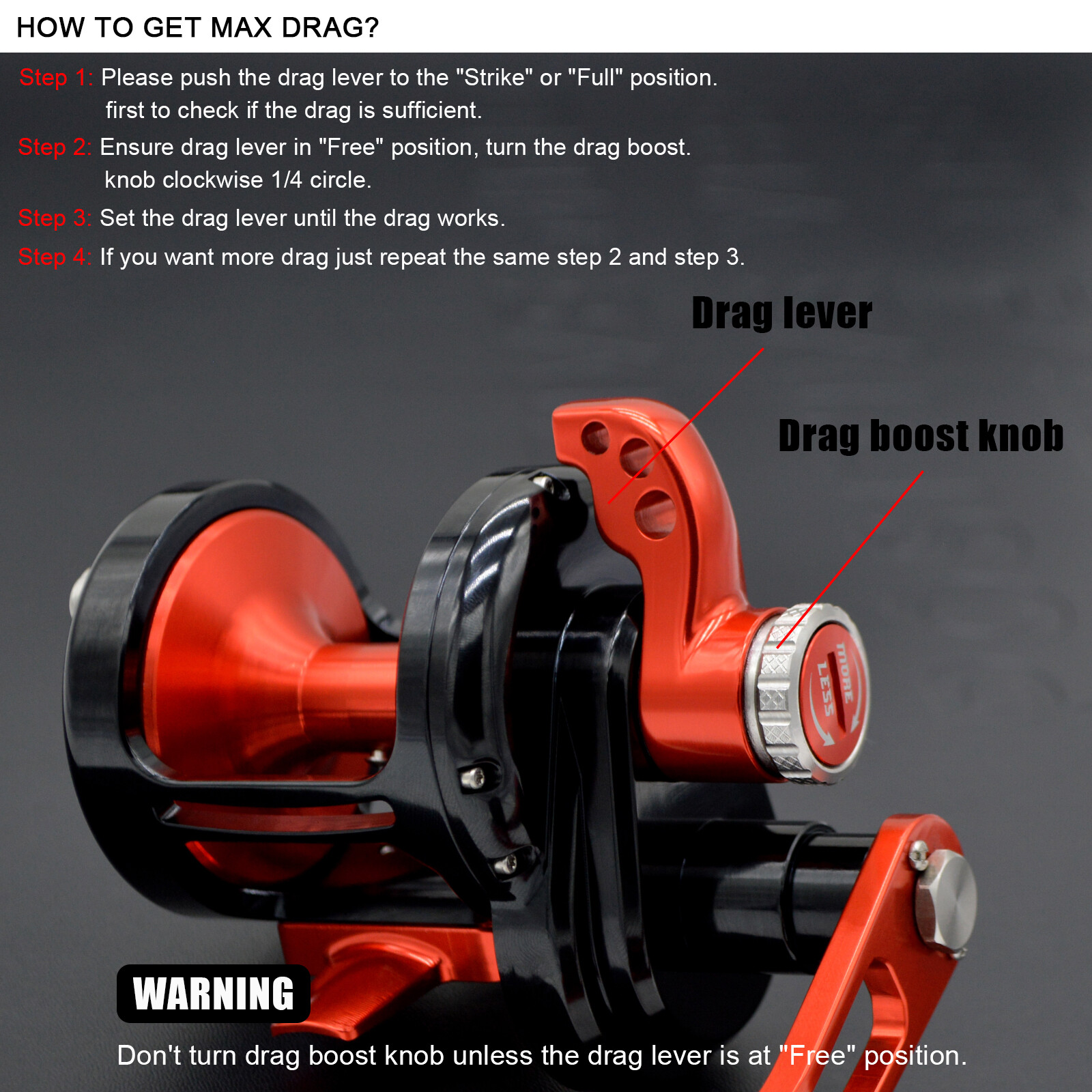 CAMEKOON Trolling Reels up to 66LB Lever Drag Deep Sea Saltwater Jigging Fishing