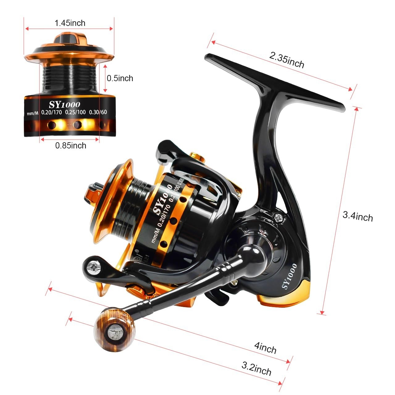Lightweight Ultra Smooth Spinning Fishing Reel 12+1 BB for Ice/Summer 3000/1000