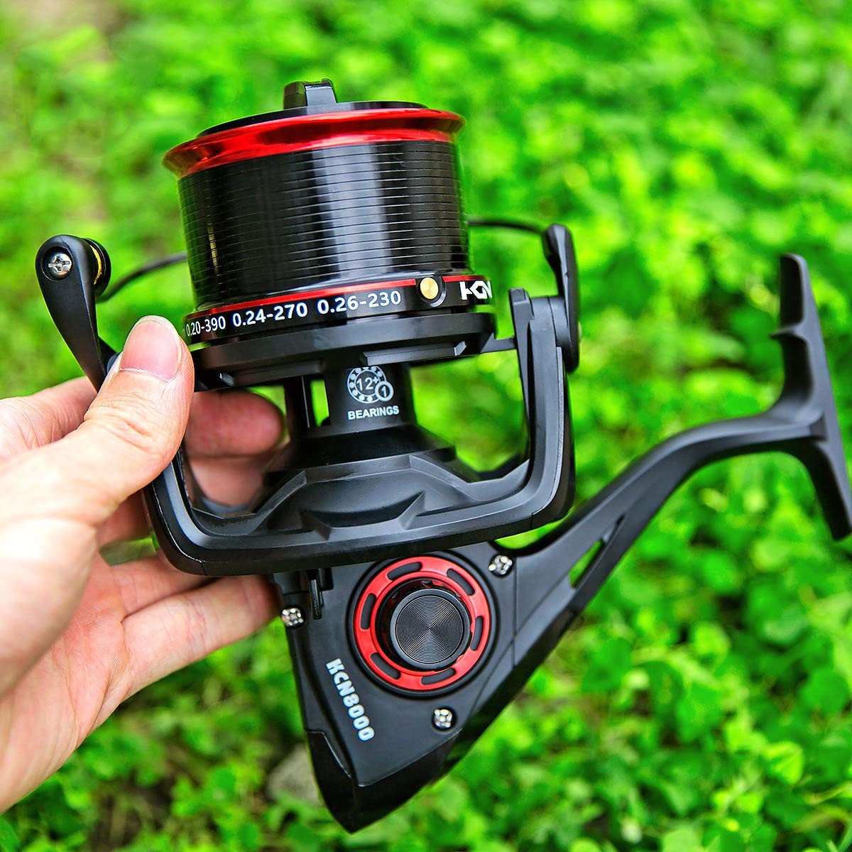 Diwa Spinning Fishing Reels 8000 10000 12000 Series Freshwater Saltwater Big-…