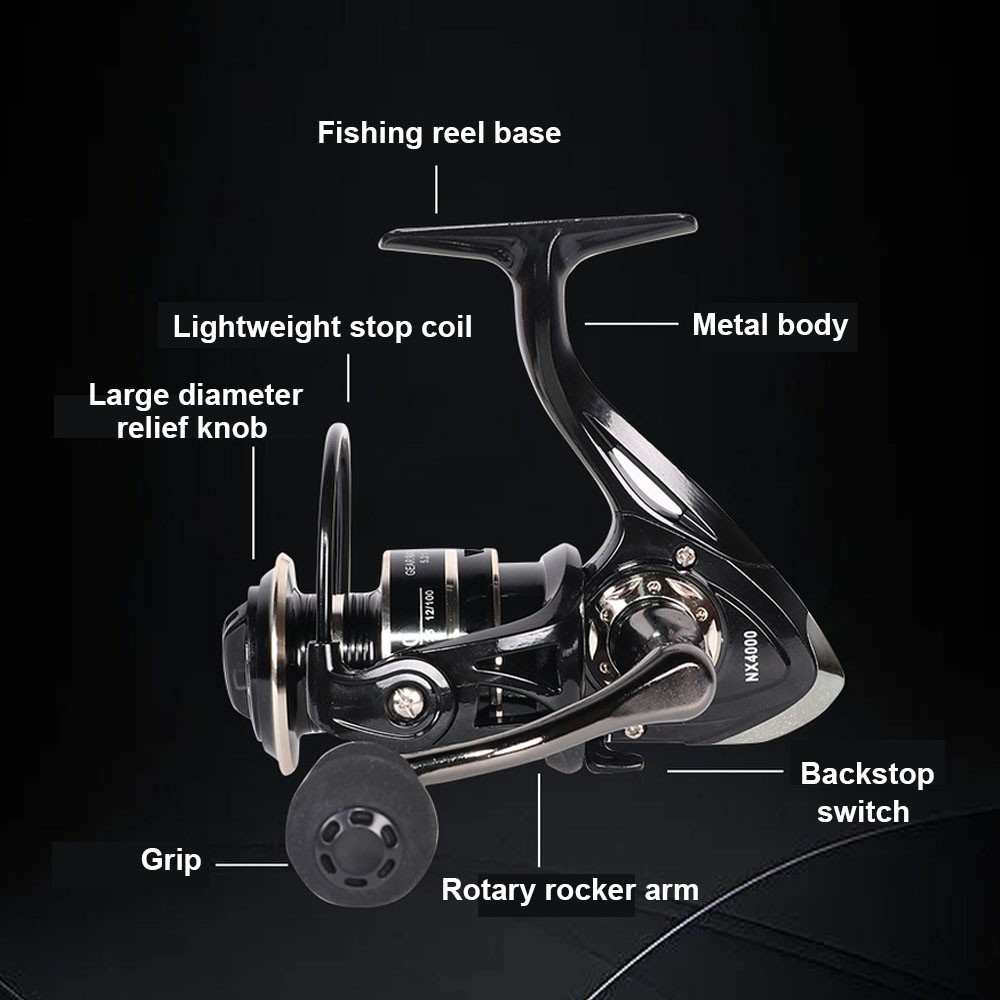 12BB Metal Spinning Fishing Reel 5.2:1 Freshwater Saltwater Left Right Hand Reel