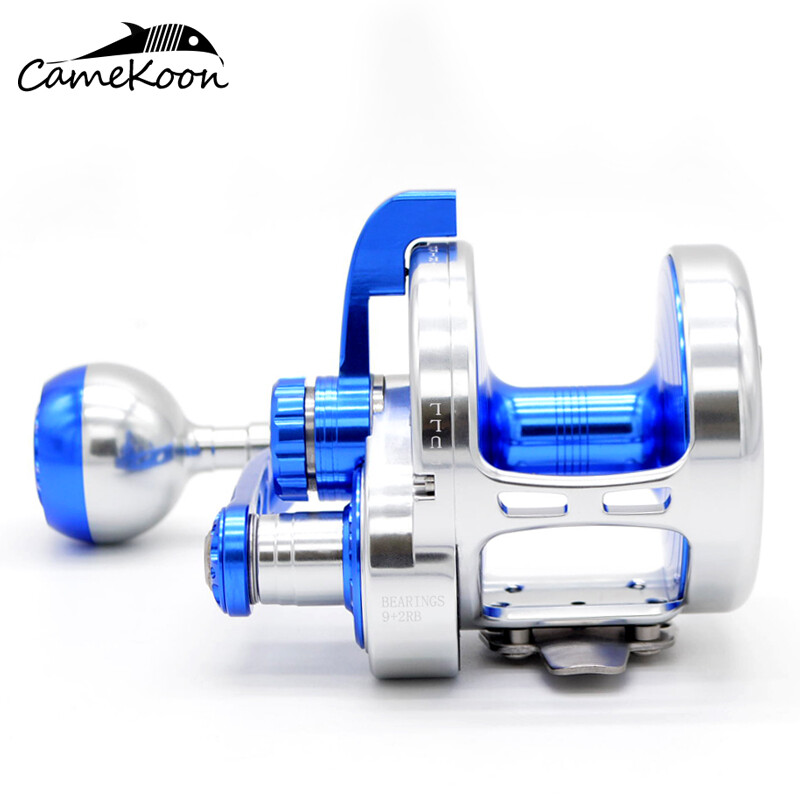 CAMEKOON Overhead Offshore Saltwater Fishing Powerful Trolling Reel 9+2 Bearings
