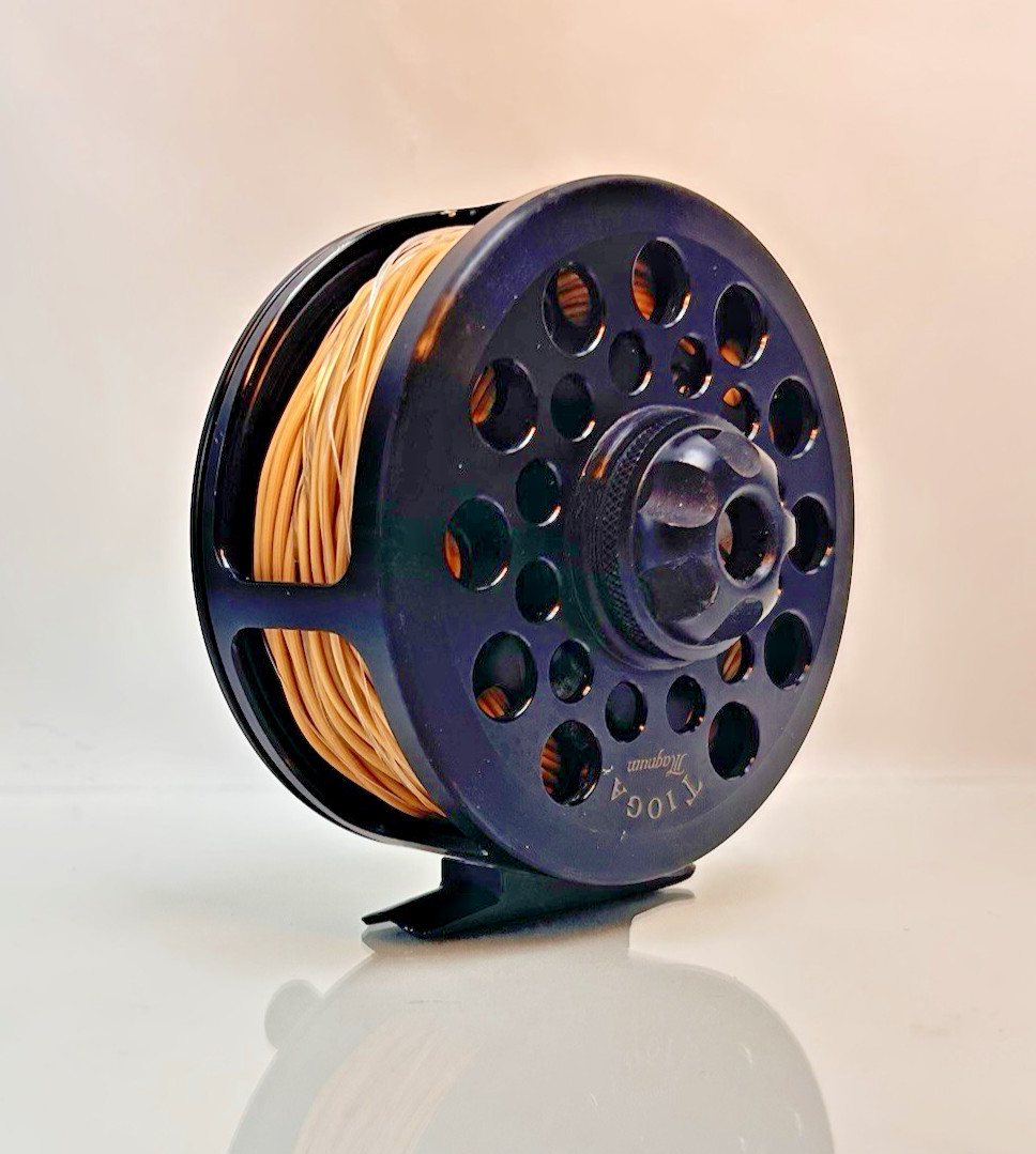 Vintage Teton Tioga Number 10 (10wt) Fly Reel Made In USA Black