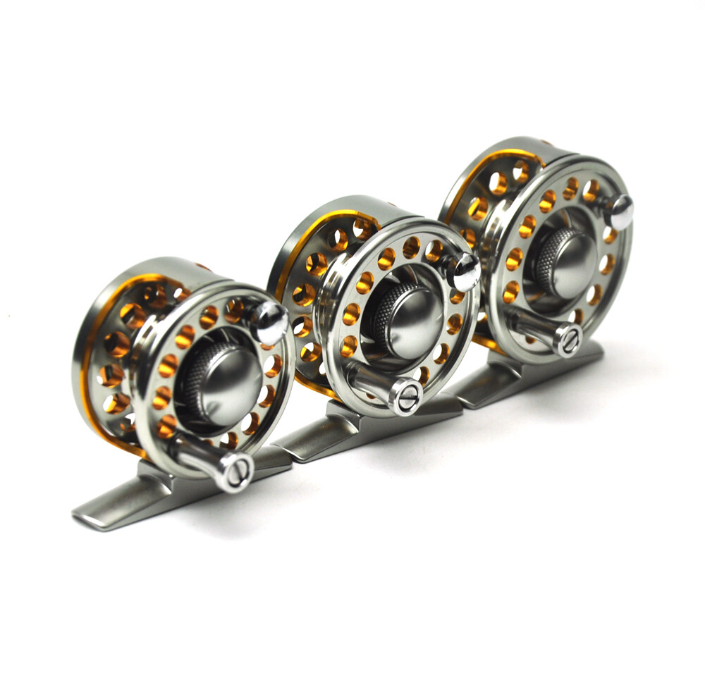 NEW Space Aluminum Fly Fishing Reel 2+1BB Metal Drag Fly Wheel 1:1 Gold&Silver