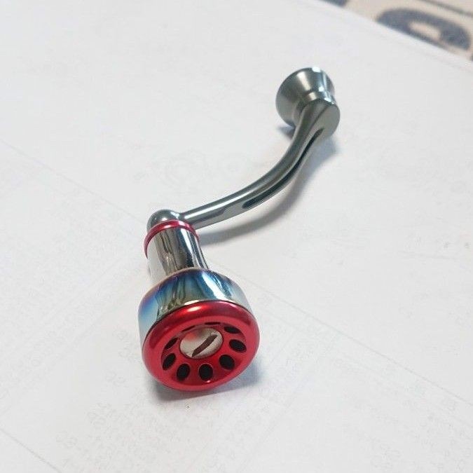 LIVRE Fortissimo Titanium Custom Knob Fire Red Daiwa 50mm Handle Only