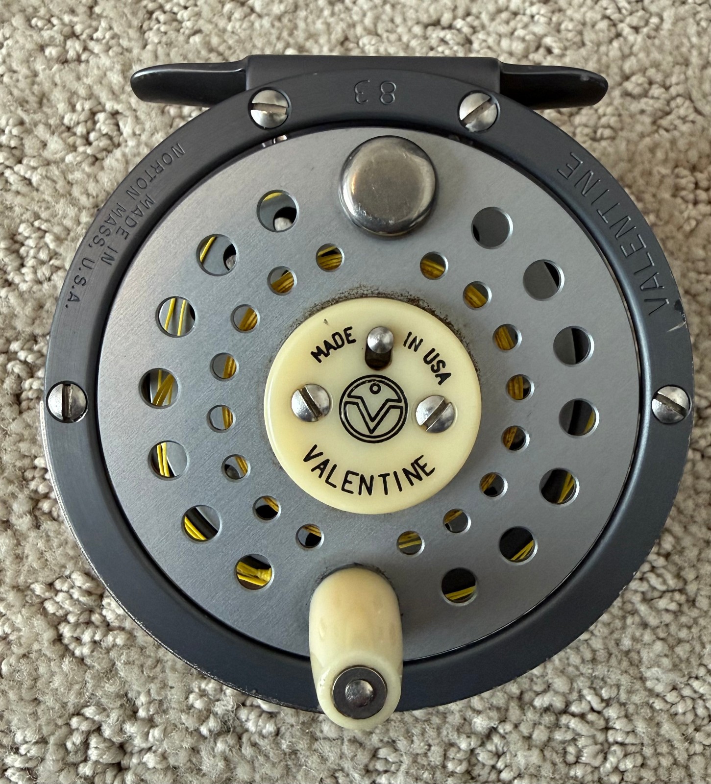 Valentine 83 Fly Fishing Reel. Left Hand Retrieve – Made in USA.
