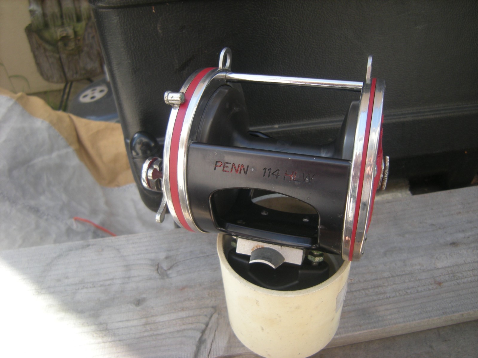 Penn Senator 114 HLW 6/0 Wide Fishing Reel ~ Alum Frame/ Alum Spool ~ Serviced