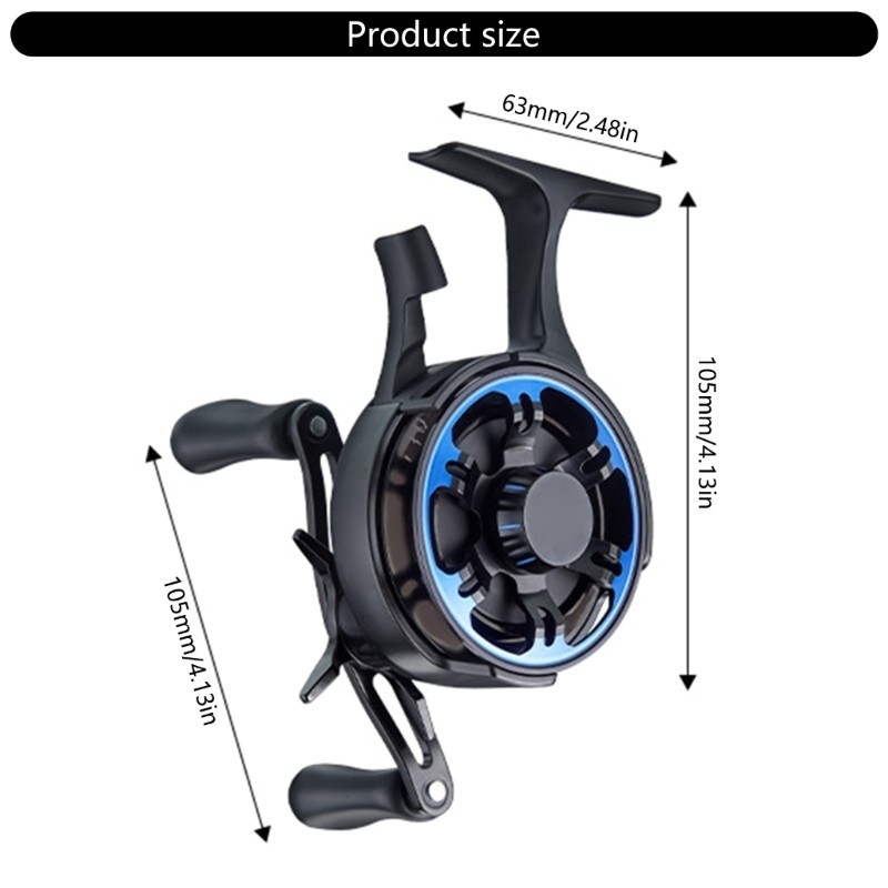 Rotating Ice Fishing Reels 3+1BB Fishing Wheel Winter Fishing Raft Reels