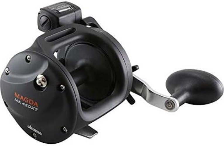 Professional Trolling Reel Left Hand Black 4.0 Gear Ratio Aluminum Construction