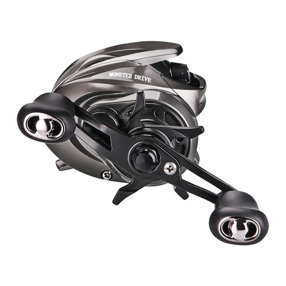 Fishing Reel Baitcasting 7 0 1 Gear Ratio Alarm Drag Dual Brake Left Right Hand
