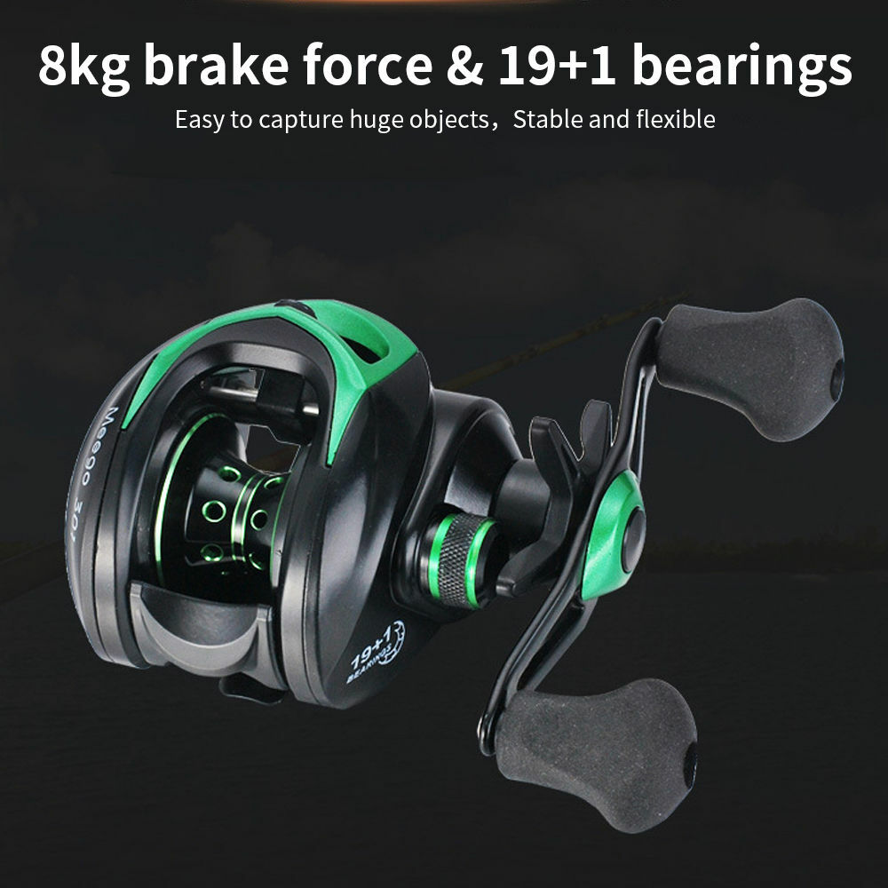Zide Baitcasting Fishing Reels 9.1:1 Speed 19+1BB Fleshwater Magnetic Brake Left