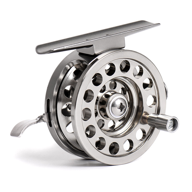 Metal Fly Reel 1:1 Gear Ratio 2 Ball Bearings Aluminum Alloy Fly Fishing Reel