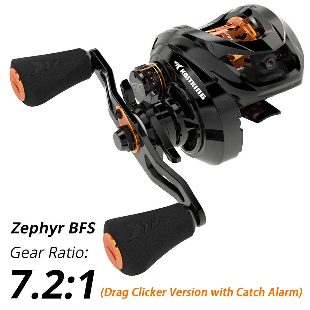 KastKing Zephyr Bait Finesse System BFS Baitcasting Fishing Reel 4.5KG 7 Ball Be
