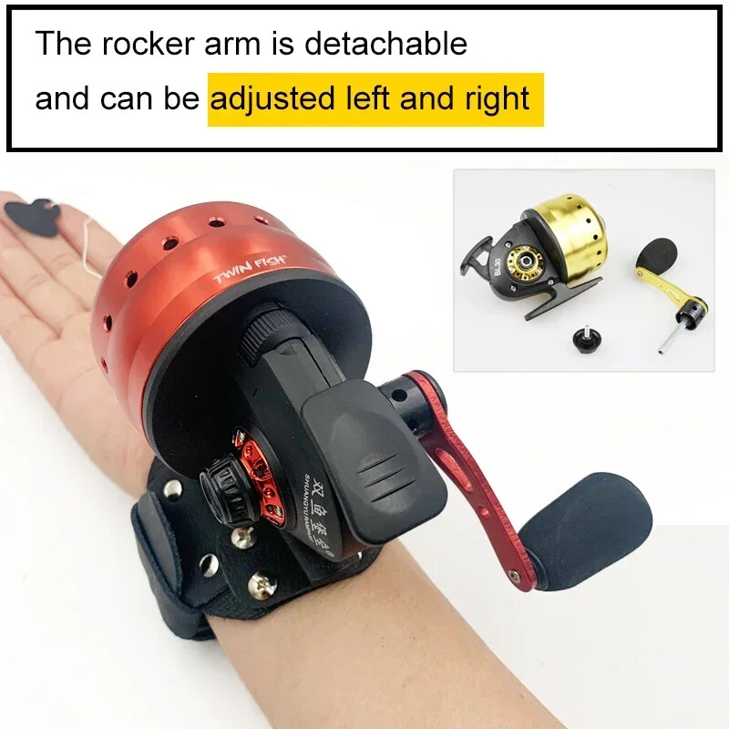 Closed Reel Fishing 4+1BB Gear Ratio Slingshot Closed Metal Wheel Outdoor Bow