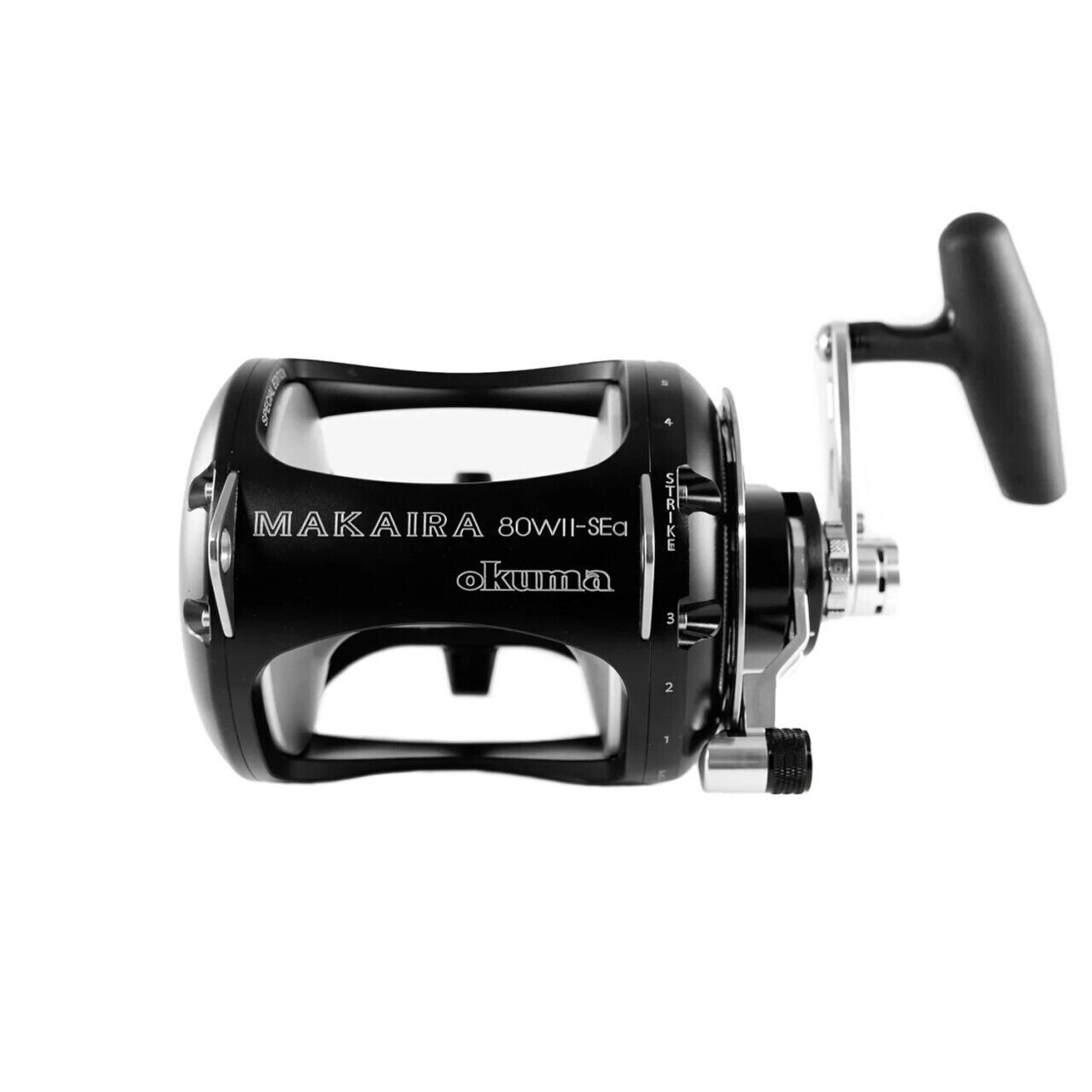 OKUMA MAKAIRA 80 SEA BLACK REEL 3.1:1 & 1.2:1 GEAR RATIO MK-80IISEA-MTBLK
