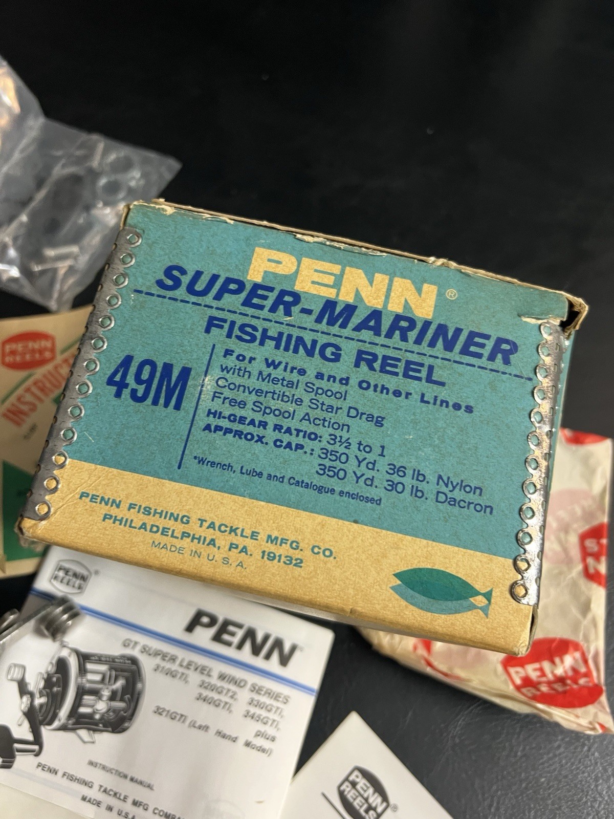Penn 320 GT2 4.3:1 Trolling Super Levelwind Fishing Reel Right Hand + Box Manual