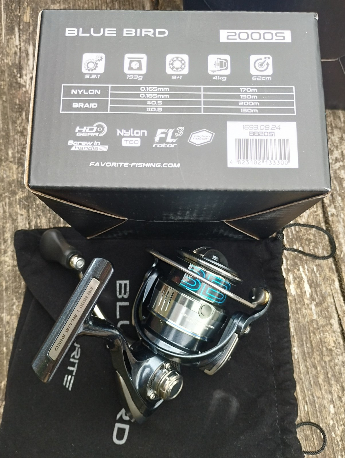 Favorite new 2025 BlueBird 1000S,1500S,2000S,2500S 5.2:1 9+1BB Spinning Reel