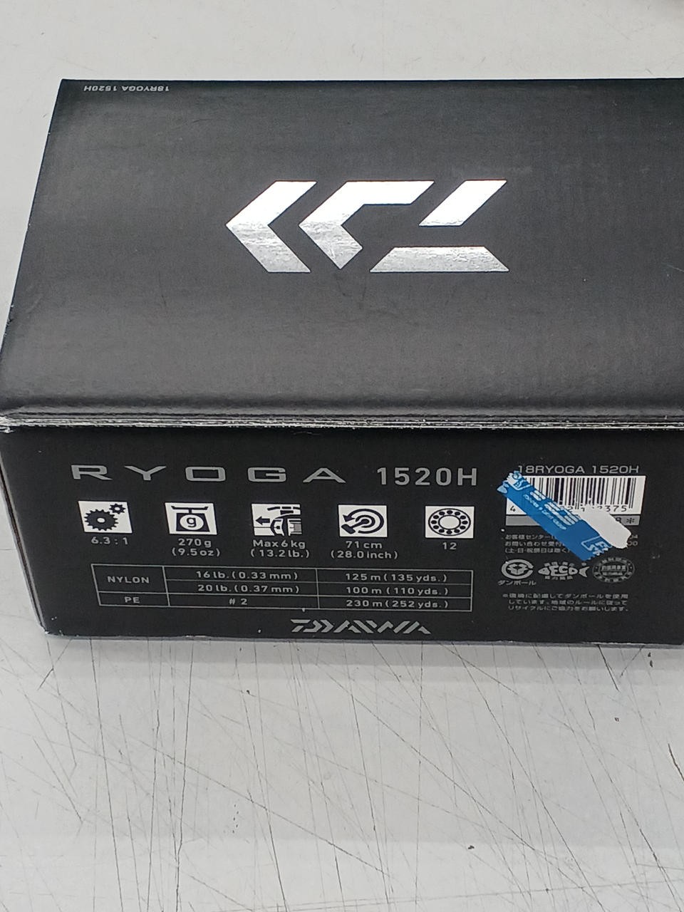 Daiwa 18RYOGA 1520H Baitcasting Reel 6.3:1 Gear Ratio 270g 71cm/Handle