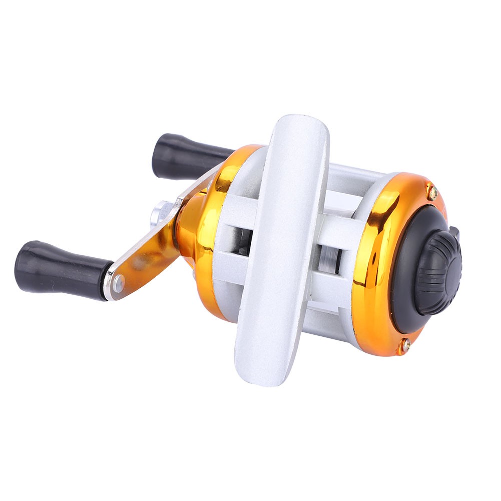 Deukio Portable Winter Ice Fishing Reel Wheel With Wire Outdoor Casting Tackle