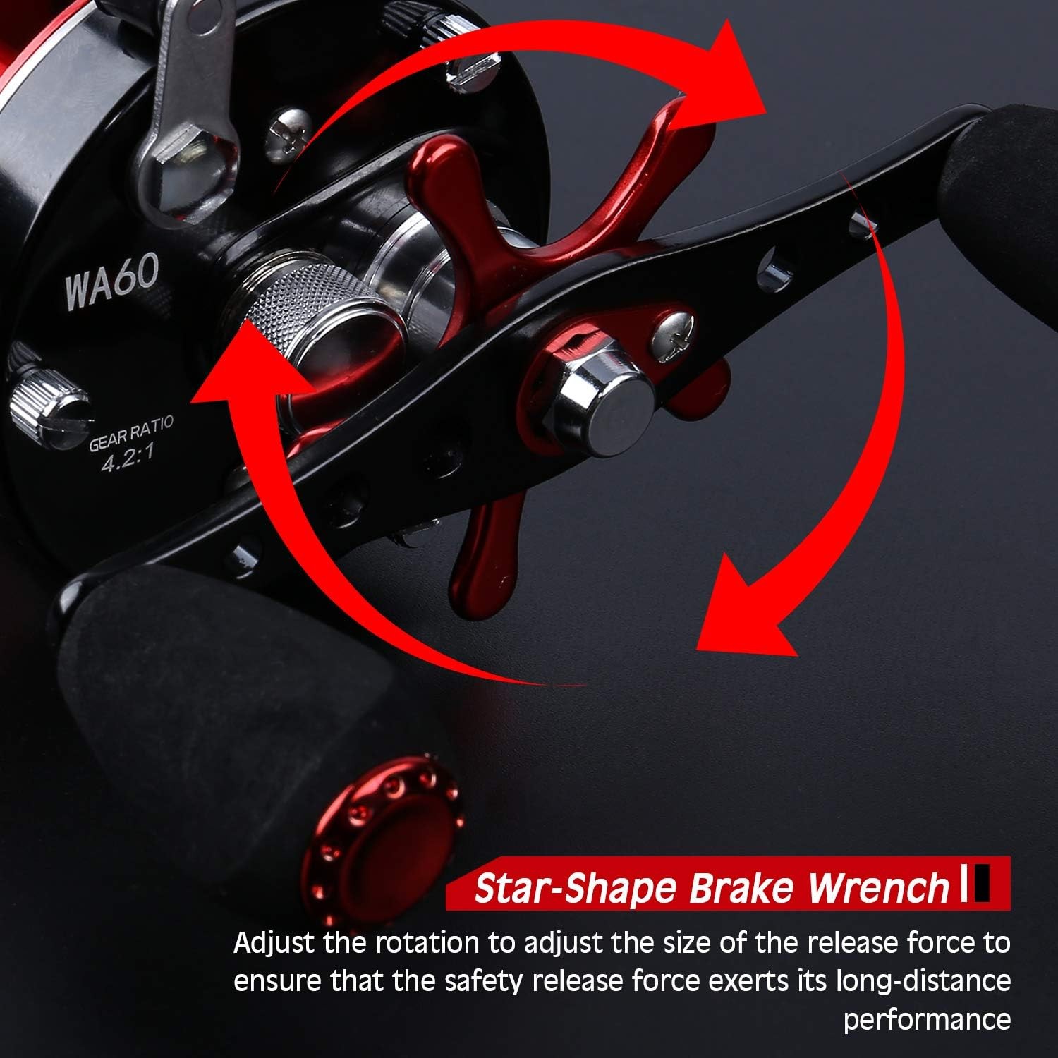 Fishing Reels Round Baitcasting Reel Conventional Reel Reinforced Metal Body