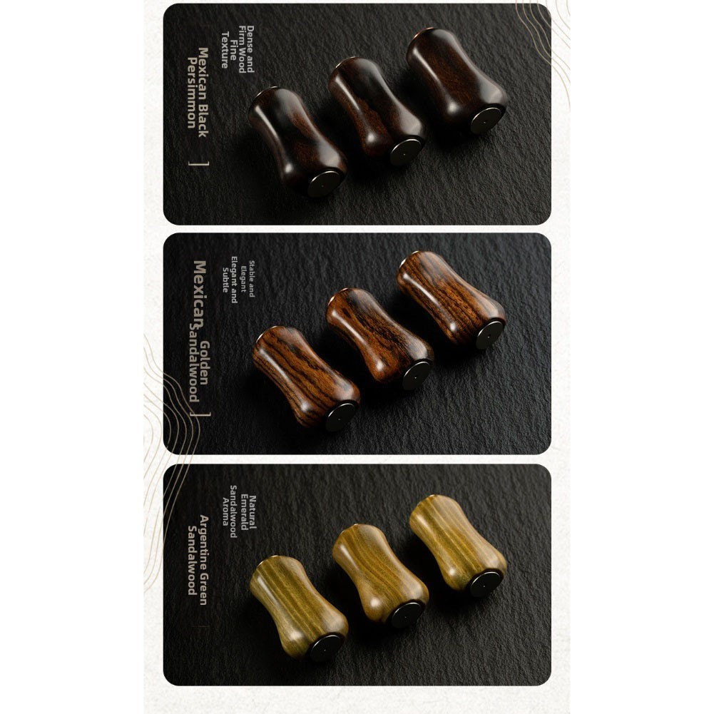 Wood Knobs for Fishing Reel with Metal Arm Handle Fits 4mm Shaft Diameter Reel