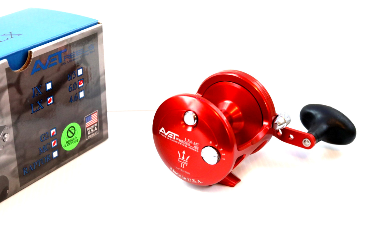 Avet LX6.0 MC G2 NGP Single Speed Lever Drag Reel MC Cast Right Handed – RED