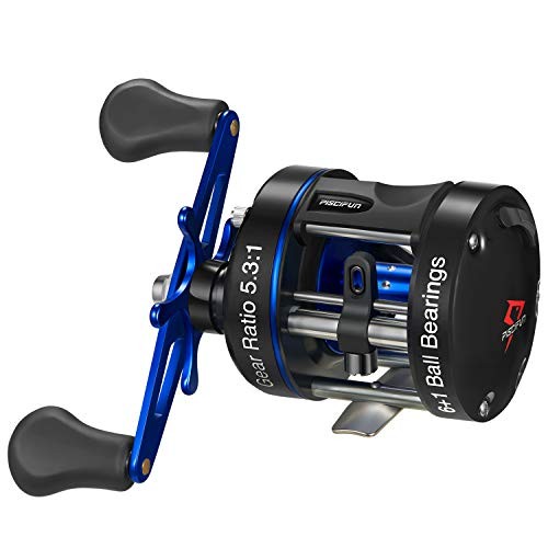 Chaos XS Round Reel – Reinforced Metal Body Round Baitcasting 40 Right Handed