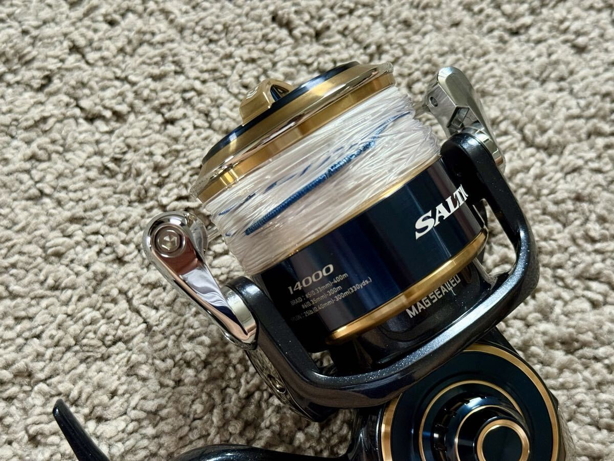 Daiwa 20 SALTIGA 14000-XH Spinning Reel JDM Spooled PE Line