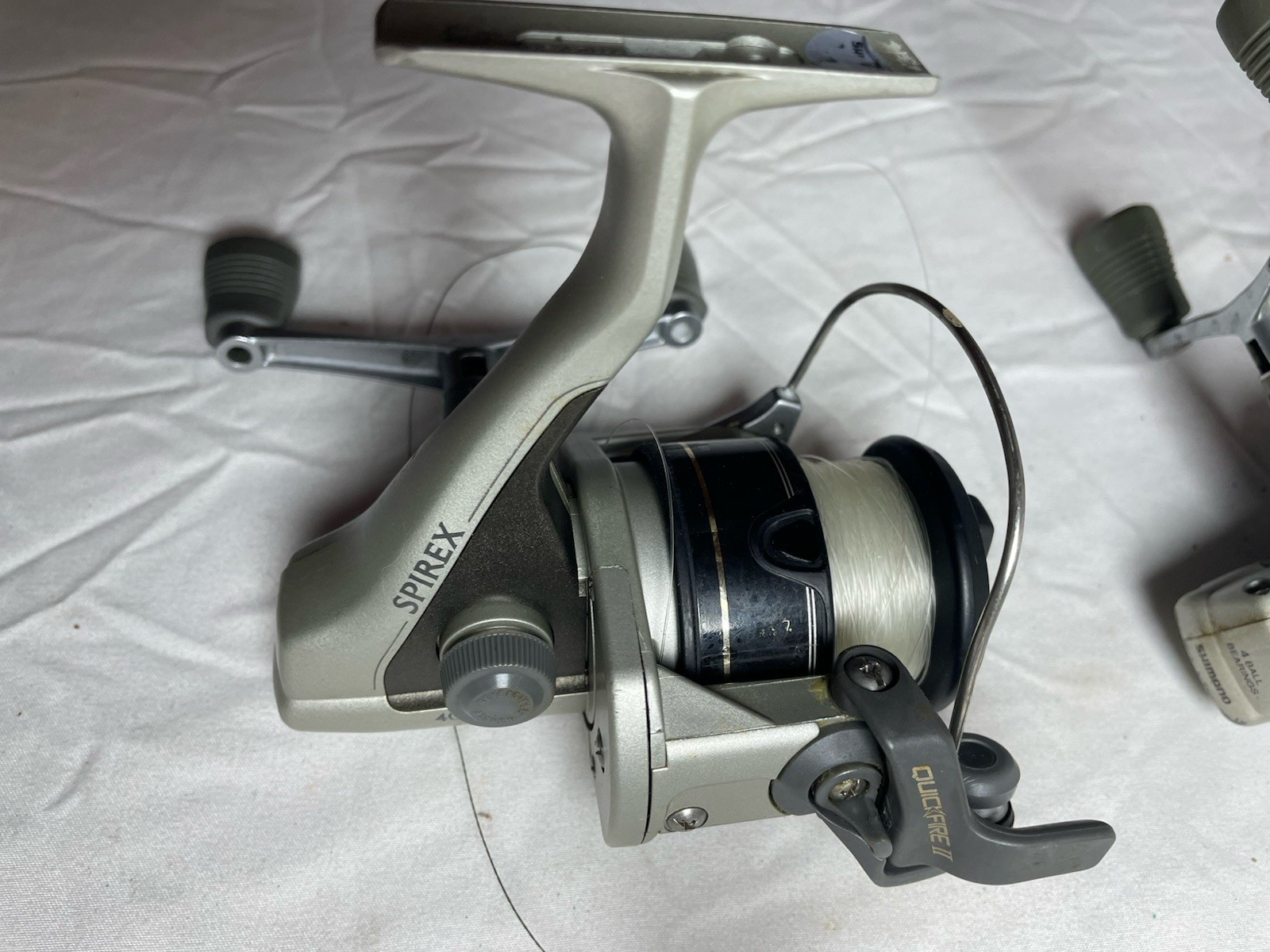 Lot of 4 -Shimano Spirex 4000 4000FD 4000FB Quickfire II Spinning Fishing Reels
