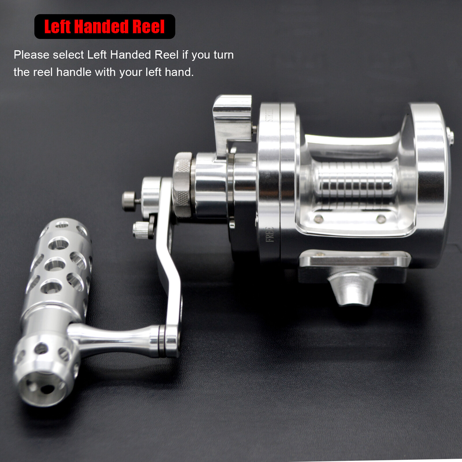 CAMEKOON Lever Drag 2-Speed Big Game Conventional Saltwater Jigging Fishing Reel