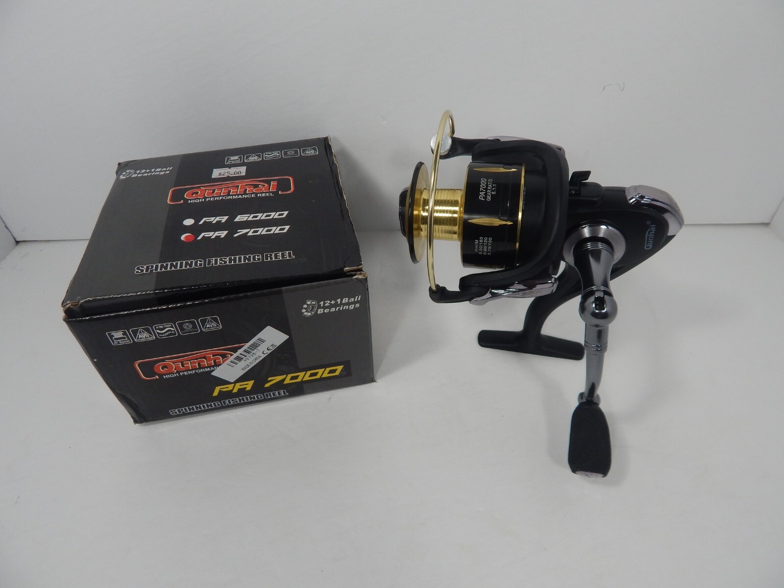Qunhai PR 7000 Spinning Reel, Drag 22lbs, Ratio 5.1:1, 18lb/180yds. (Open Box)