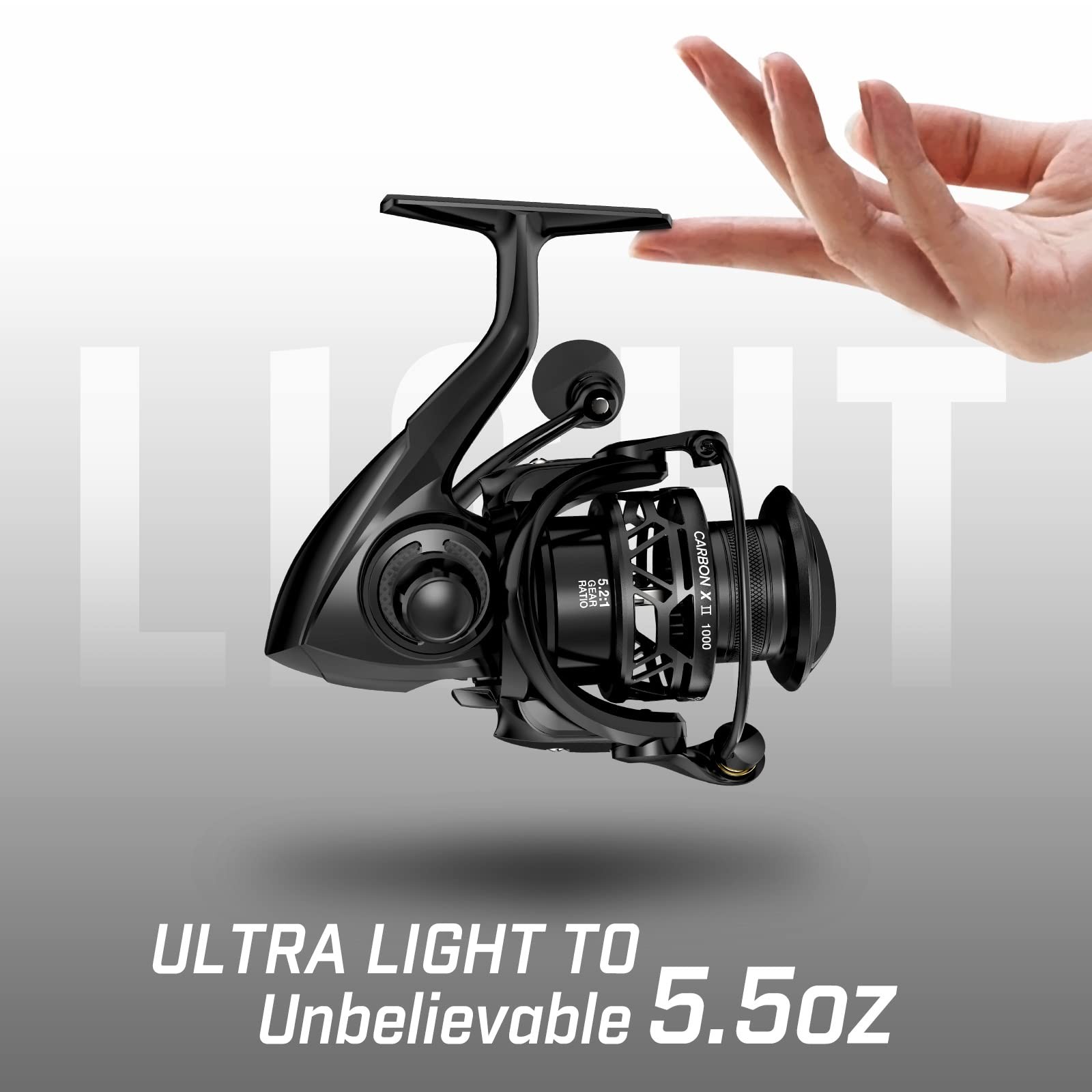 Piscifun Carbon X II Spinning Reels, Light to 5.5oz, Upgrade Spinning Fishing…