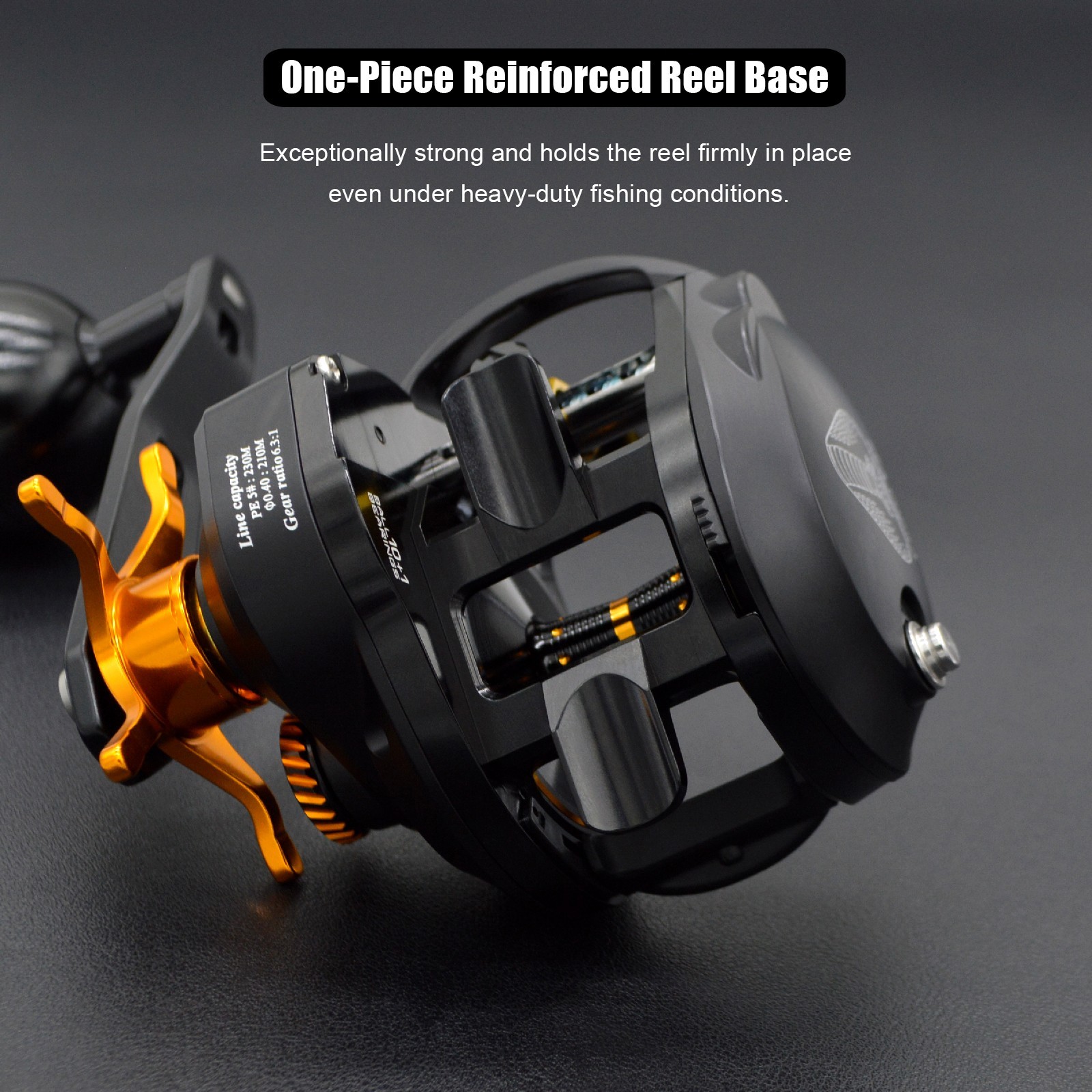 CAMEKOON Sea Cobra 400 Baitcaster Fishing Reel Synchronized Level Wind 35lb Drag