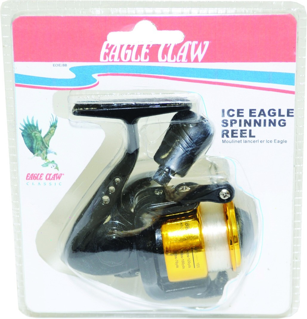 EAGLE CLAW Spinning Ice Reel #ECIE1BB FREE USA SHIP NEW! Crappie, Bass, Panfish