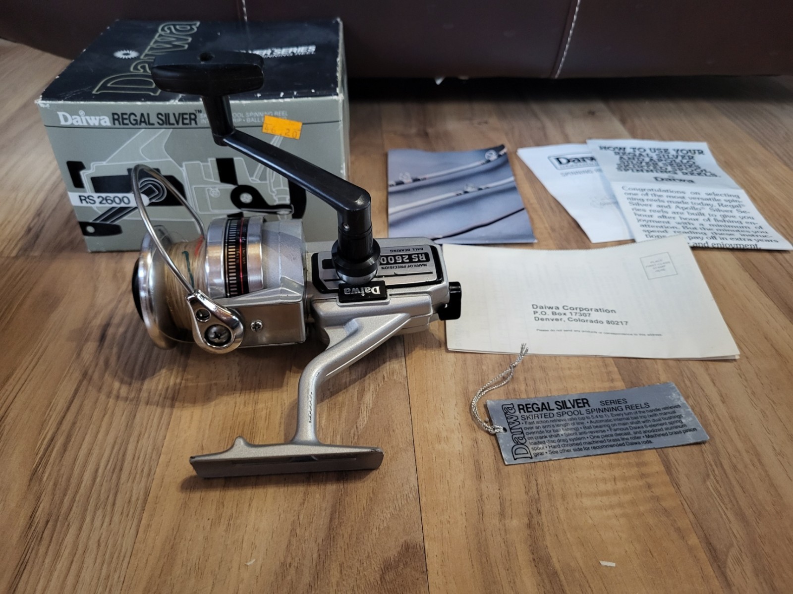 Daiwa Regal Silver RS2600 Skirted Spool Spinning Reel Internal Trip Ball Bearing