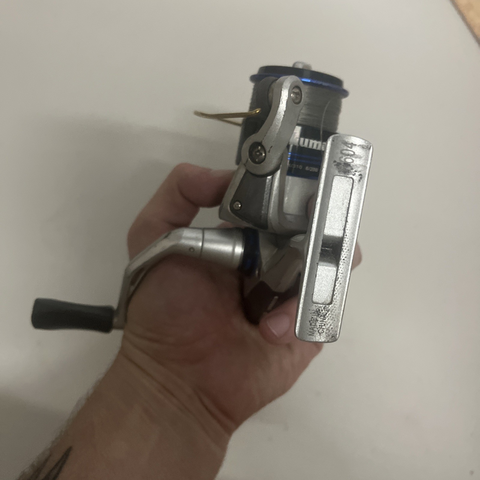 Okuma Safina SNA-25 Spinning Reel Cast Fishing Silver & Blue 1-Bearing *GOOD*