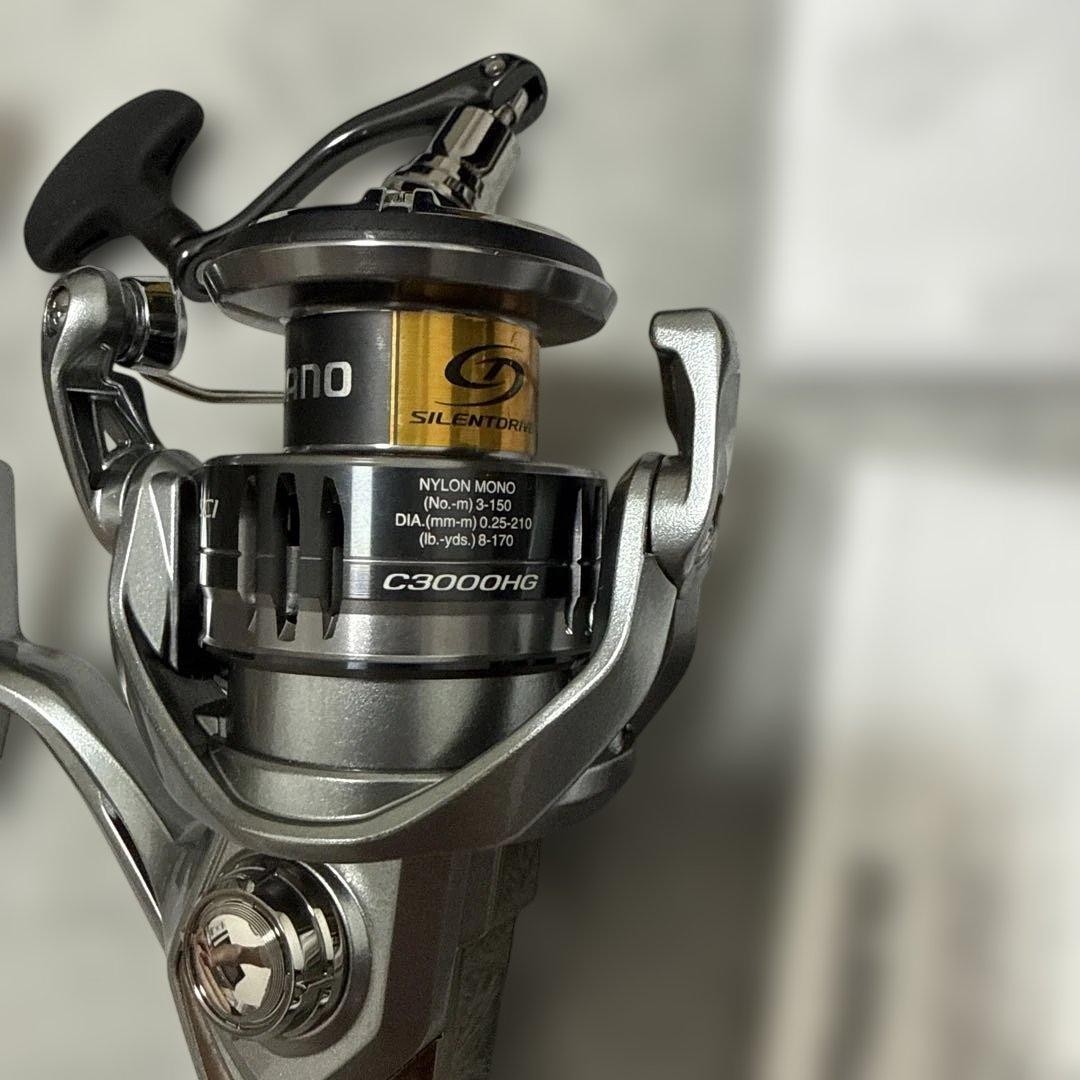 Shimano Nasci C3000HG Spinning Reel Silent Drive Mechanism Unused With Manual