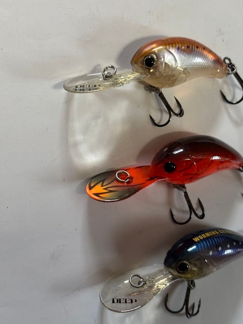 NORIES Worming Crank Shot Deep Lure Set Old Type Rare crankbaits Scratched
